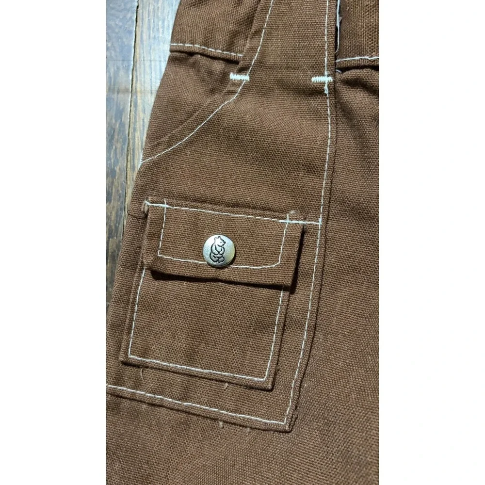 Vintage toddler Sears Winnie The Pooh  Pants Size 3 Slim Brown Bell Bottoms